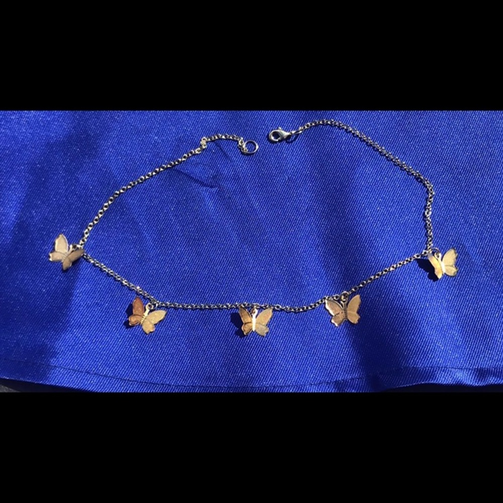 Gold butterfly necklace 🦋